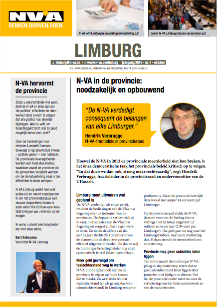 voorblad HAH-blad N-VA Limburg